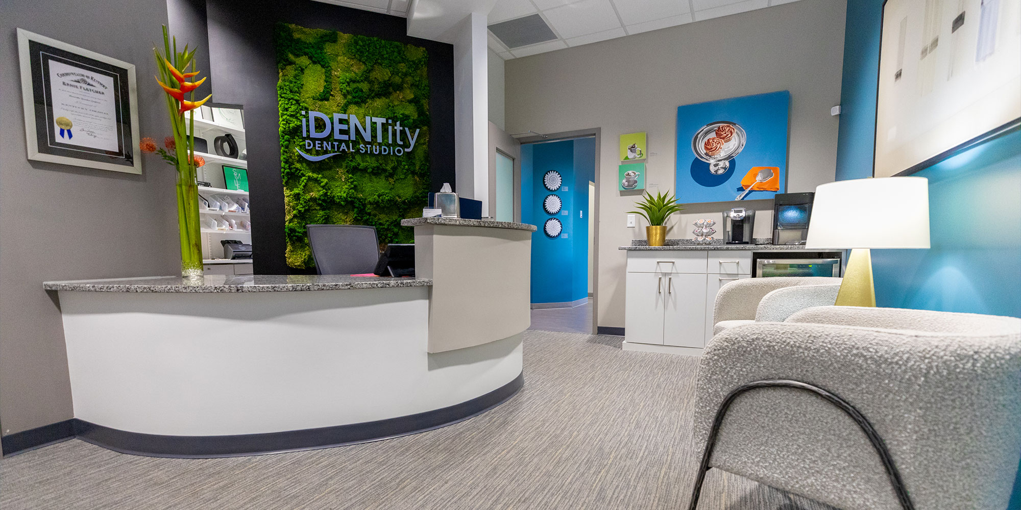 Interior office photo of dental center